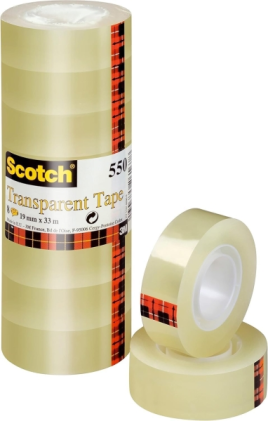 Confezione da 8 nastri adesivi Scotch - 19 mm x 33 m - Trasparenti
