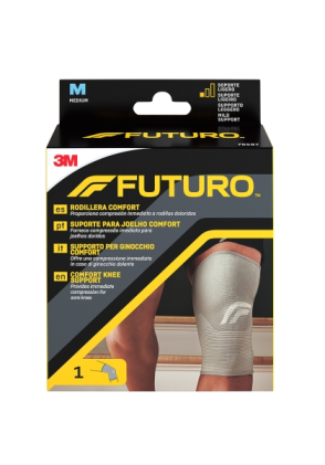 Ginocchiera Futuro Comfort - Taglia M (36,8 - 43,2 cm) - Traspirante - Elastica - Grigia