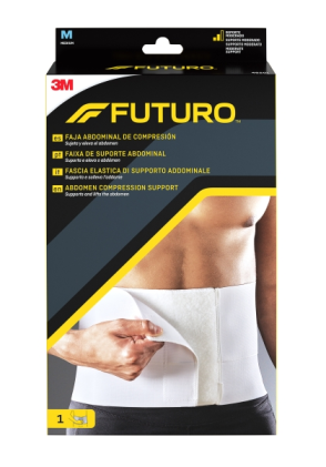 Cintura di compressione addominale Futuro - Taglia M (81,3 - 106,7 cm) - Forma anatomica - Traspirante - Bianca