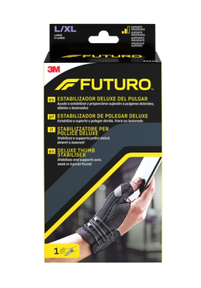 Stabilizzatore per pollice Futuro Deluxe - Taglia L/XL (16,5 - 20,3 cm) - Traspirante - Nero