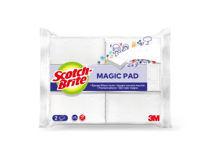 Scotch-Brite Magic Pad, confezione da 2 spugne magiche per la pulizia - Bianche