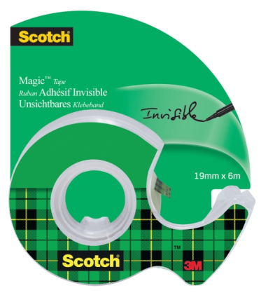 Nastro adesivo invisibile Scotch Magic 19 mm x 6 m - Include dispenser - Trasparente