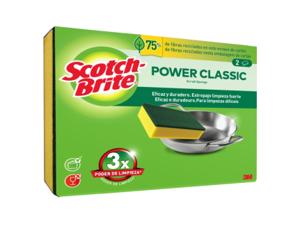 Spugnette abrasive da cucina Scotch-Brite Classic, confezione da 2 - Gialle