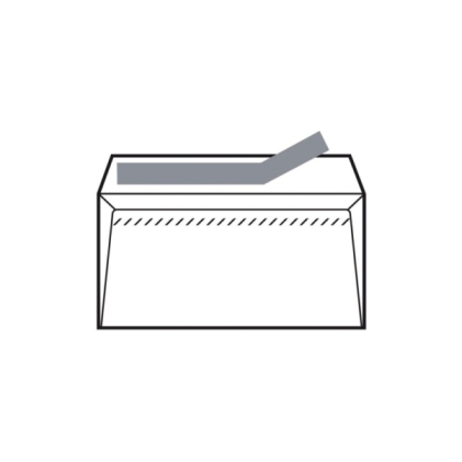 Sam Confezione da 500 buste in carta offset 90 g/m&sup2; - Misure 120x76 mm - Autoadesive con striscia in silicone - Bianco