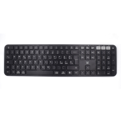 Ewent Teclado Inalambrico - Modo Ahorro de Energia - Disposicion Italiana QWERTY IT - 1x Bateria AAA (Incluida) - Alcance hasta 10m - Color Negro