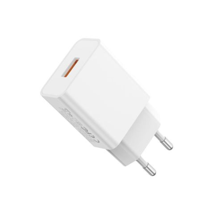 Caricabatterie da muro XO L127TC 18W - USB-A - Cavo da USB-A a USB-C 1m - Bianco
