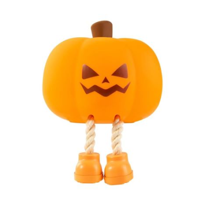 XO OZ08 Luce notturna a forma di zucca di Halloween - Soft Touch - Timer da 30 minuti - Batteria da 500 mAh