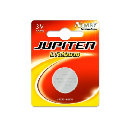 Confezione da 1 batteria a bottone al litio CR2032 da 3 V Jupiter