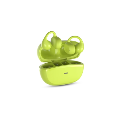 Auricolari wireless SPC Boost Clip - Design aperto - Cancellazione del rumore - Controllo touch - Google Fast Pair - Verde lime