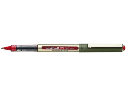 Penna a inchiostro liquido Uni-ball Eye Fine UB-157E - Penna a sfera da 0,7 mm - Inchiostro resistente all'acqua e alla luce - Sistema di controllo dell'inchiostro - Rosso