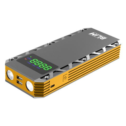 Blim BL0433 Avviatore di emergenza per batteria 3 in 1 - 20.000 mAh - Avviatore 12 V - Power Bank - Torcia - Protezione da cortocircuito, sovraccarico e scarica - 1000 cicli di vita utile - Grigio