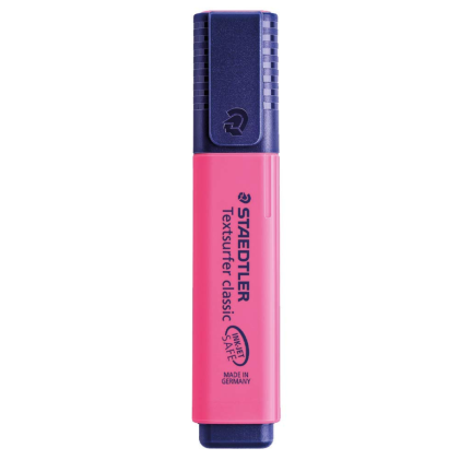 Staedtler Textsurfer Classic 364 Pennarello fluorescente - Punta a scalpello - Linea tra 1 - 5 mm - Inchiostro a base d acqua - Colore rosa
