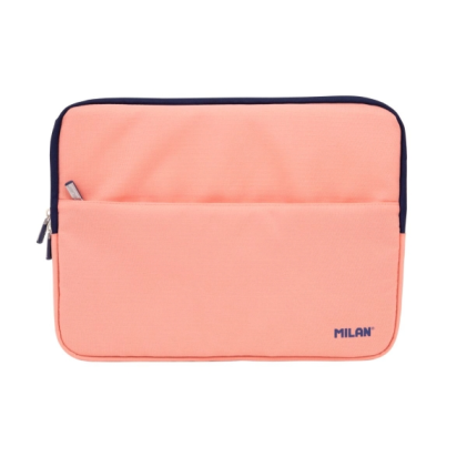 Custodia per laptop Milan Collection 430 per laptop fino a 13" - Fodera in velluto - Tasca frontale - Chiusura con cerniera - Rosa