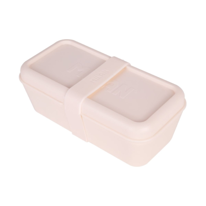 Portapranzo rettangolare Milan Collection 460 da 0,75 l - Adatto a microonde, lavastoviglie e congelatore - Senza BPA - Divisorio interno removibile - Dimensioni 20x10x7,5 cm - Beige
