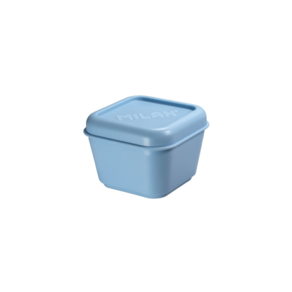 Milan Collection 430 Lunch Box Quadrato 0,33 L - Adatto a microonde, lavastoviglie e congelatore - Senza BPA - Dimensioni 10x10x7,5 cm - Blu