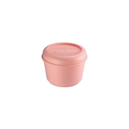 Milan Collection 430 Lunch Box Rotondo 0,25 L - Adatto a Microonde, Lavastoviglie e Congelatore - Senza BPA - Dimensioni 10 x 7 cm - Rosa