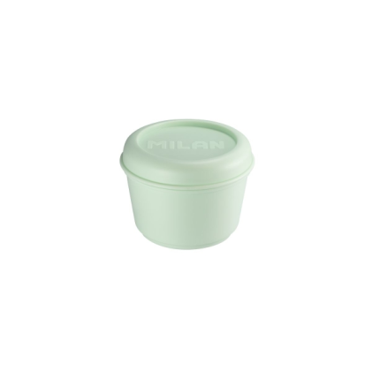 Milan Collection 430 Lunch Box Rotondo 0,25 L - Adatto a Microonde, Lavastoviglie e Congelatore - Senza BPA - Dimensioni 10 x 7 cm - Verde