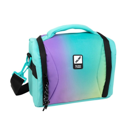 Borsa termica per alimenti Milan Sunset da 1,5 litri - Include 1 contenitore - 22x12,5x12 cm - Nera