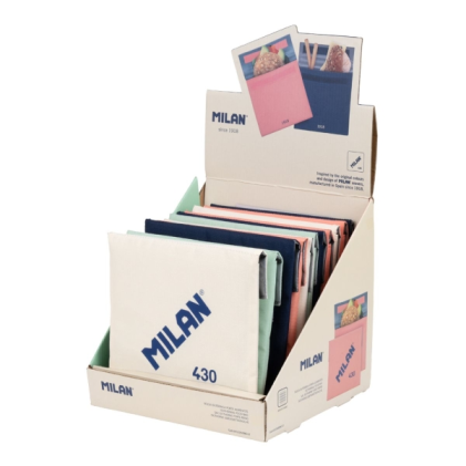 Vetrina espositiva Milan Collection 430 con 12 sacchetti termici per alimenti da 0,3 l - Rivestimento interno isolante - Colori assortiti