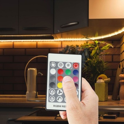 V-TAC Controller per Strip LED RGB+W Dimmerabile Porta RJ45 con Telecomando 24 Tasti