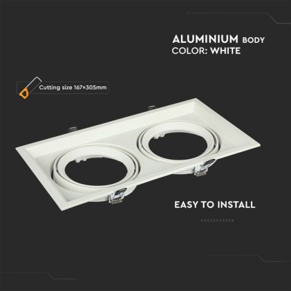 V-TAC Porta AR111 Doppio Colore Bianco