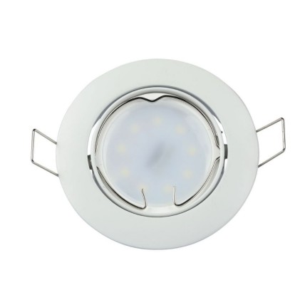 V-TAC Portafaretto LED da Incasso Rotondo GU10 e GU5.3 (MR16) Colore Bianco Orientabile