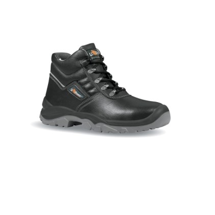 Scarpe antinfortunistiche Upower Reptile RS L - Taglia 38 - Pelle stampata idrorepellente, puntale in acciaio, resistenti alle forature, antiscivolo, piastra ergonomica in acciaio, protezione S3 FO SR - Nero