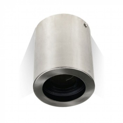 V-TAC Portafaretto LED Montaggio a Plafone Rotondo GU10 e GU5.3 (MR16) Colore Nichel Satinato Orientabile