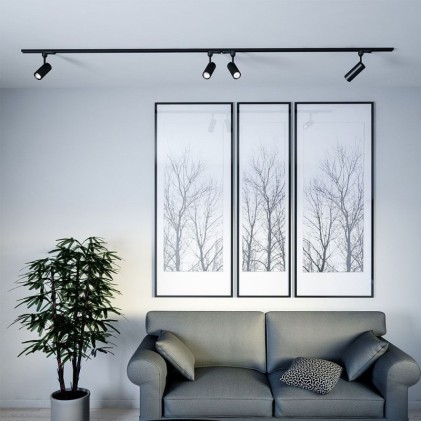 V-TAC PRO Faretto LED da Binario Chip Samsung 20W Colore Nero 3000K