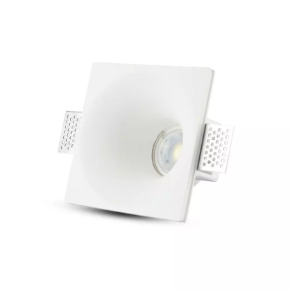 V-TAC Portafaretto LED da Incasso Quadrato GU10 e GU5.3 (MR16) Corpo in Gesso Bianco