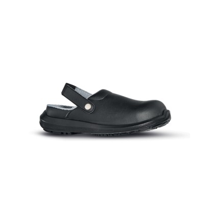 Scarpe antinfortunistiche Upower Super O Low con cinturino - Taglia 37 - Tomaia in microfibra resistente, puntale composito AirToe, suola antiscivolo, protezione SB ea FO SR - Nero