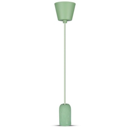 V-TAC Lampadario LED a Cilindro in Calcestruzzo con Portalampada E27 (Max 60W) Colore Verde