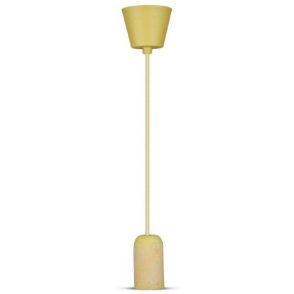 V-TAC Lampadario LED a Cilindro in Calcestruzzo con Portalampada E27 (Max 60W) Colore Giallo