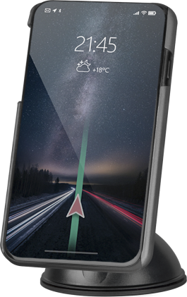 Supporto Smartphone per auto Defender CH-107 nero, magnete, parabrezza