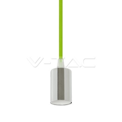 V-TAC VT-7338 Lampadario a sospensione in metallo con portalampada per lampadine E27 - Colore cavo verde - SKU 3785