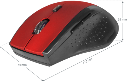 Mouse ottico senza fili Defender Accura MM-365 Rosso,6D, 800-1600 dpi