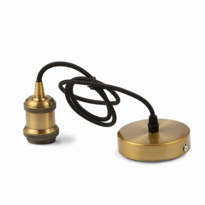V-TAC Portalampada a Sospensione E27 (Max 60W) Colore in Metallo Colore Bronzo Marrone