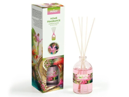Deodorante per ambienti Prady Fairy Garden Mikado - Flacone in vetro da 100 ml e bastoncini diffusori