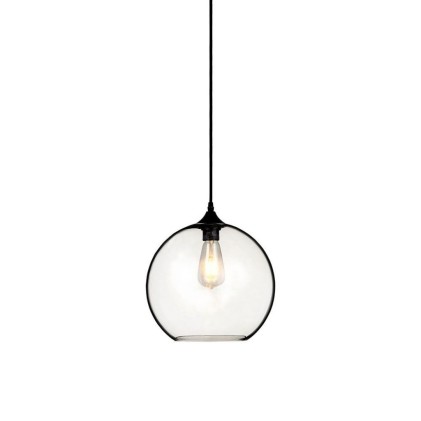 V-TAC Lampadario LED a Sfera in Vetro con Portalampada E27 (Max 60W) Colore Trasparente