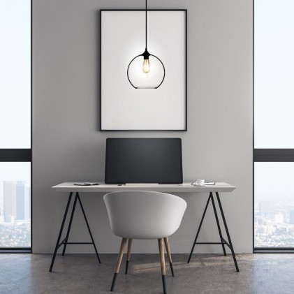 V-TAC Lampadario LED a Sfera in Vetro con Portalampada E27 (Max 60W) Colore Trasparente