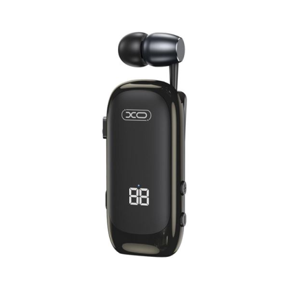 Auricolare Bluetooth 5.4 XO BE51 con microfono a bavero - Cancellazione del rumore ENC - Nero