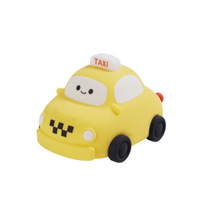 XO OZ013 Luce notturna per bambini - Forma di taxi - Batteria da 1200 mAh - Soft Touch - Giallo