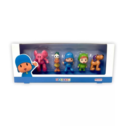 Comansi Pocoyo Original Collection Set - 5 personaggi - Personaggi televisivi - Pocoyo, Nina, Elly, Pato e Lola - Giocattolo educativo