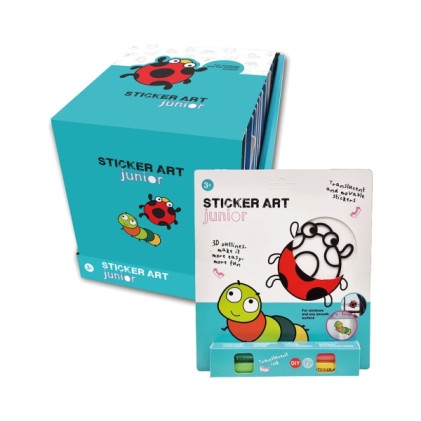 Comansi Sticker Art Junior Generic Blister Pack - Adesivi creativi per finestre - Lavoretti per bambini - Assortimento a tema