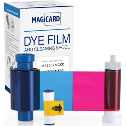 Nastro Magicard 300 colori YMCKO + rullo di pulizia - 300 stampe