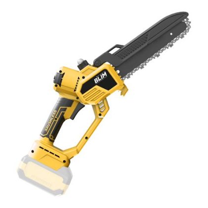 Sega da potatura Blim 20V - Lama da 8" - Motore brushless - Batteria non inclusa - Custodia per il trasporto - Nero e giallo