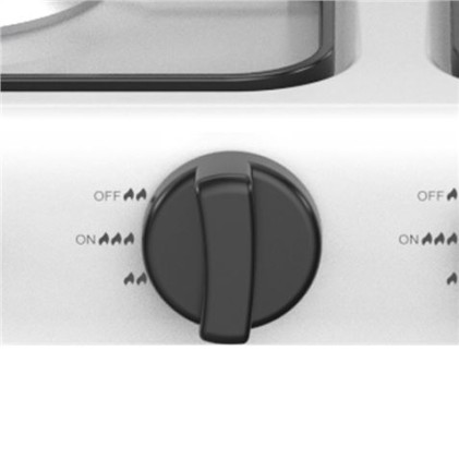 Cucina a gas Muvip Vulcano con 4 fuochi - Coperchio protettivo - Piedini in gomma - Superficie smaltata - Bruciatore rimovibile - 47,8x47,8x60 cm - Bianco