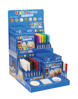 Espositore acrilico Carioca Assortimento di pennarelli acrilici