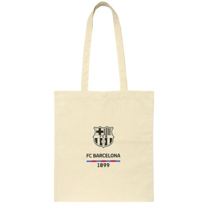 Borsa in tessuto Safta FCBarcelona - 38x42cm - Colore bianco