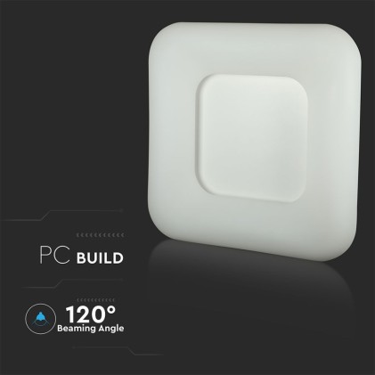 V-TAC Plafoniera LED Quadrata 80W con Telecomando Cambio Colore 3 in 1 Corpo Bianco l: 75cm h: 12,5cm Dimmerabile